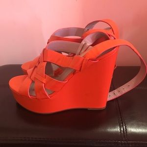 Cute orange Vera wang wedges
